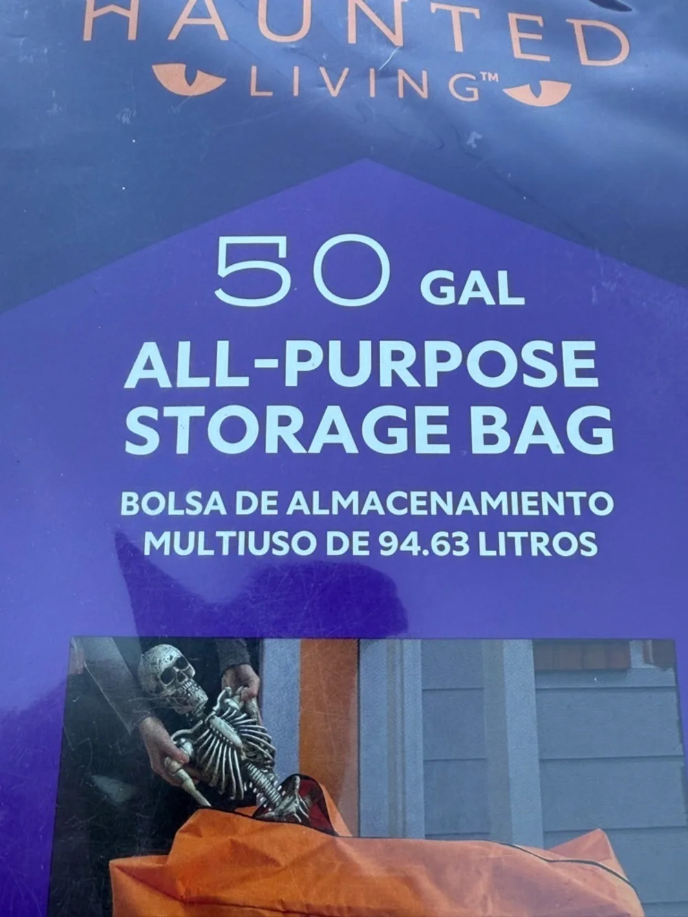 50 Gal All-Purpose Storage Bag - Orange Halloween